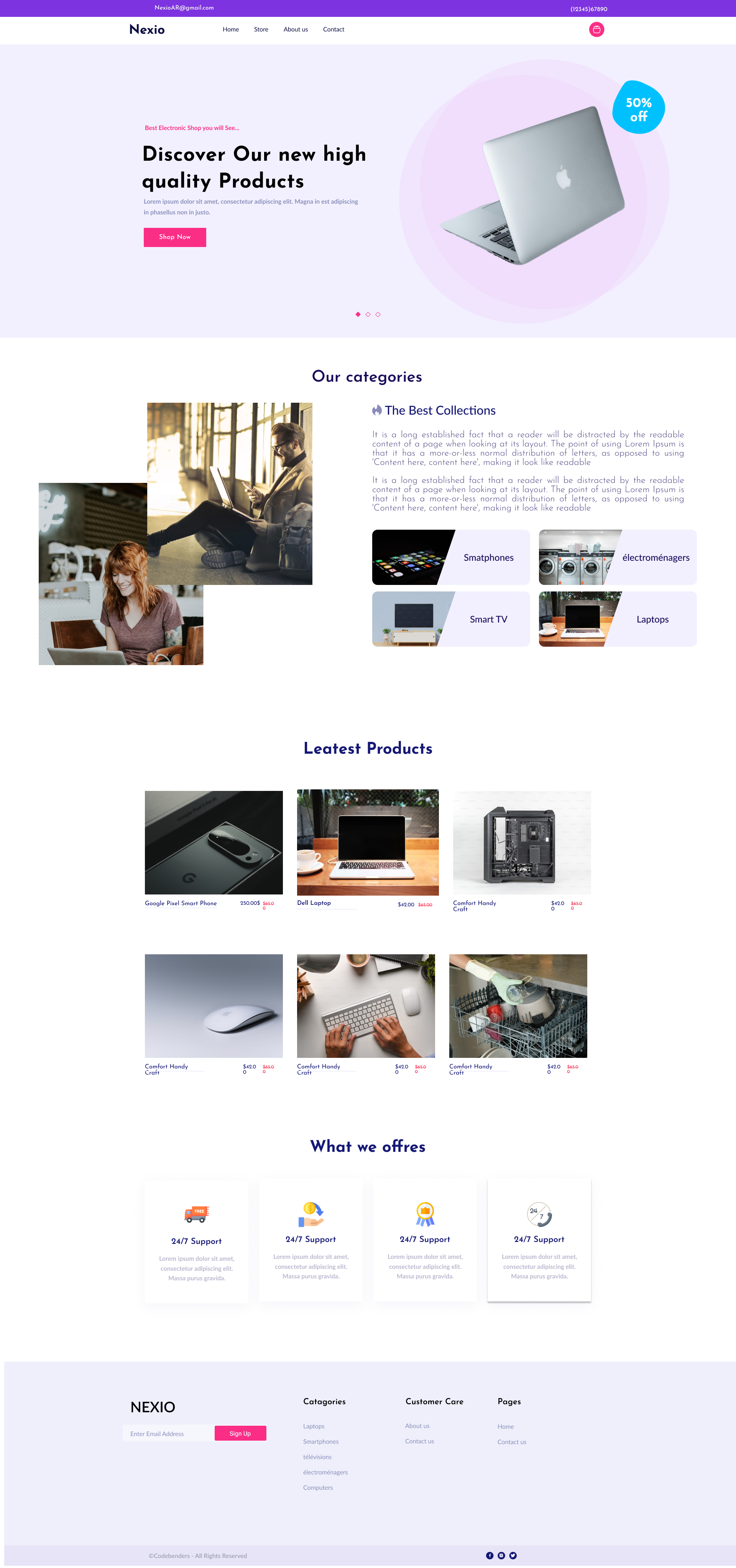 Nexio Homepage